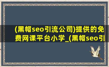 (黑帽seo引流公司)提供的免费网课平台小学_(黑帽seo引流公司)提供的免费网课平台小学数学
