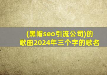 (黑帽seo引流公司)的歌曲2024年三个字的歌名