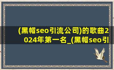 (黑帽seo引流公司)的歌曲2024年第一名_(黑帽seo引流公司)的歌曲2024年佛歌