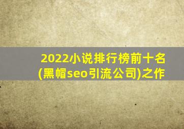 2022小说排行榜前十名(黑帽seo引流公司)之作
