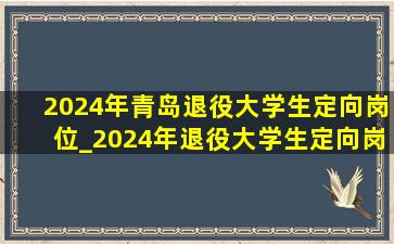 2024年青岛退役大学生定向岗位_2024年退役大学生定向岗位表
