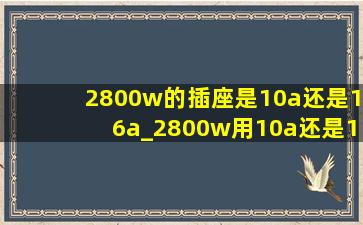 2800w的插座是10a还是16a_2800w用10a还是16a插座