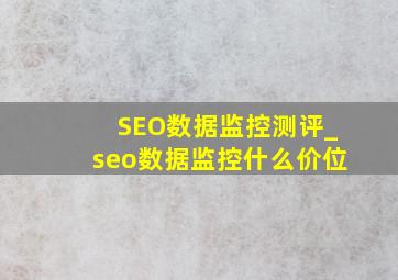 SEO数据监控测评_seo数据监控什么价位