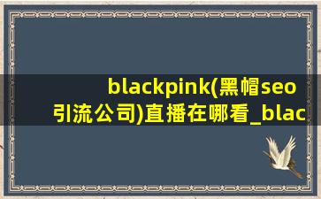 blackpink(黑帽seo引流公司)直播在哪看_blackpink(黑帽seo引流公司)直播在哪