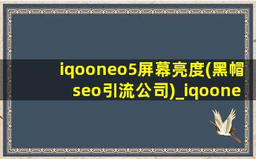 iqooneo5屏幕亮度(黑帽seo引流公司)_iqooneo5屏幕亮度
