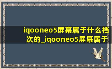 iqooneo5屏幕属于什么档次的_iqooneo5屏幕属于什么档次