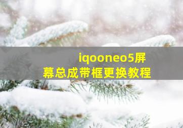 iqooneo5屏幕总成带框更换教程