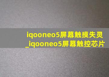 iqooneo5屏幕触摸失灵_iqooneo5屏幕触控芯片