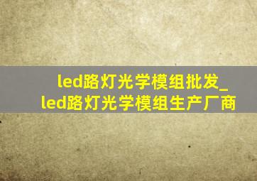 led路灯光学模组批发_led路灯光学模组生产厂商
