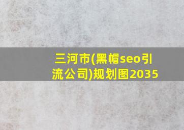 三河市(黑帽seo引流公司)规划图2035