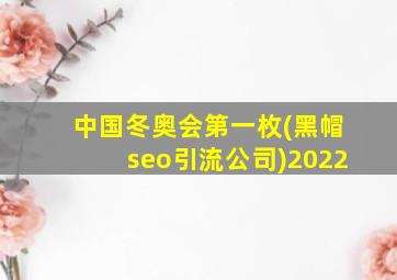 中国冬奥会第一枚(黑帽seo引流公司)2022