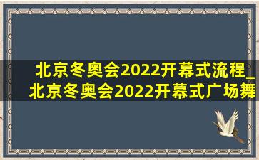 北京冬奥会2022开幕式流程_北京冬奥会2022开幕式广场舞