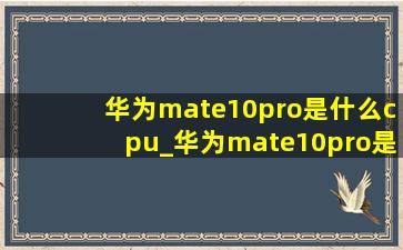 华为mate10pro是什么cpu_华为mate10pro是什么材质屏幕
