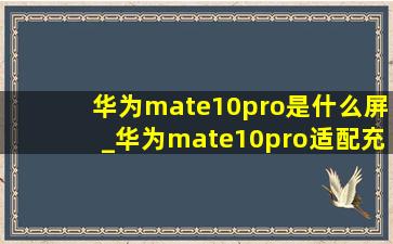 华为mate10pro是什么屏_华为mate10pro适配充电线