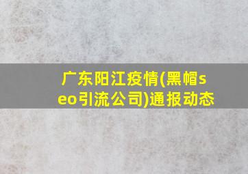 广东阳江疫情(黑帽seo引流公司)通报动态