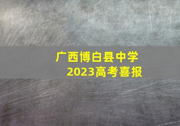 广西博白县中学2023高考喜报