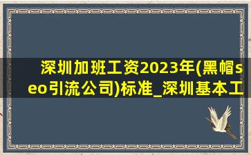 深圳加班工资2023年(黑帽seo引流公司)标准_深圳基本工资2023(黑帽seo引流公司)标准加班费