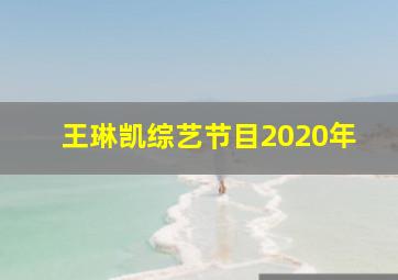 王琳凯综艺节目2020年