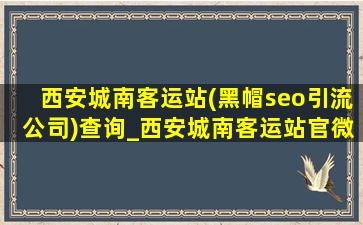 西安城南客运站(黑帽seo引流公司)查询_西安城南客运站官微