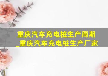 重庆汽车充电桩生产周期_重庆汽车充电桩生产厂家