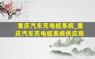 重庆汽车充电桩系统_重庆汽车充电桩系统供应商