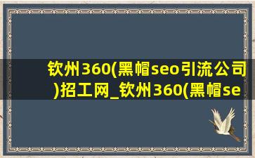 钦州360(黑帽seo引流公司)招工网_钦州360(黑帽seo引流公司)兼职招聘