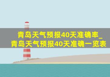 青岛天气预报40天准确率_青岛天气预报40天准确一览表