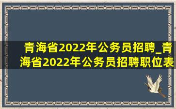 青海省2022年公务员招聘_青海省2022年公务员招聘职位表